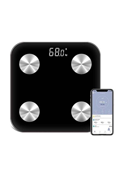 Leon Lifestyle ميزان رقمي ذكي مزود بتقنية بلوتوث وساعة يد بميزات حديثة