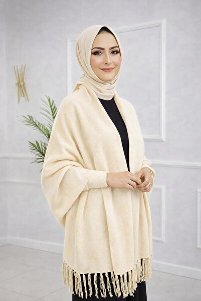 b buhari bykoc Soft Textured Tassel Shawl