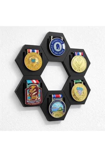 Pixel Altıgen Madalya Sergi Organizatörü (1 Adet)