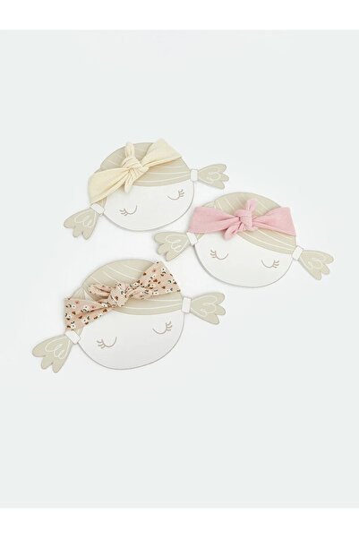 LC Waikiki ACCESORII LCW Set de 3 bentițe pentru fetițe cu model fundiță roz
