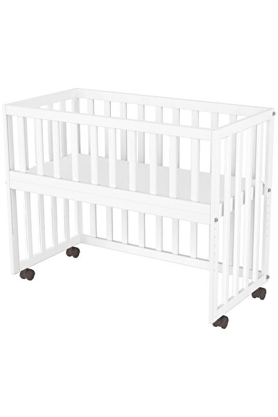 Hubners Patut copii din lemn co-sleeper Matei 94x46 cm alb