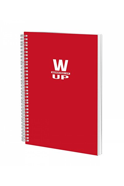 PIGNA Caiet spiralat A4, 100 de coli, cu copertă PP 60g, roșu, pentru lucru