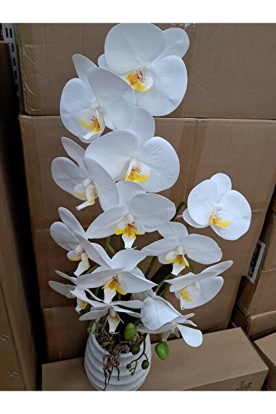 ABAKAN Artificial flowers in ceramic pot orchid wei A-80882