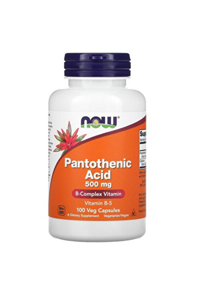 Now Foods Vitamina B-5 (Acid Pantotenic) 500mg - 100 Capsule vegetale