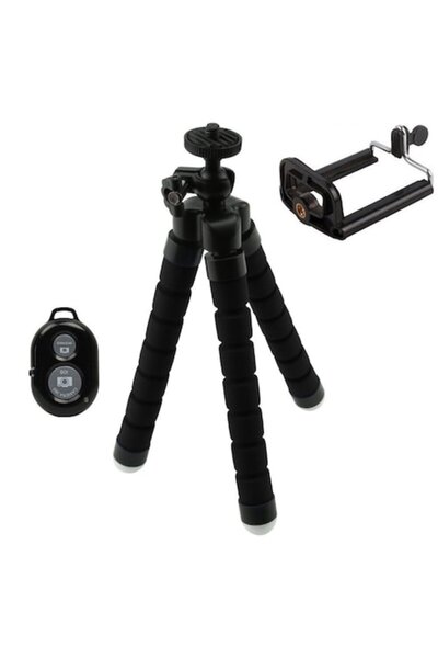dalimag Black Tripod BTG-010 for Phone, GoPro with Bluetooth Remote