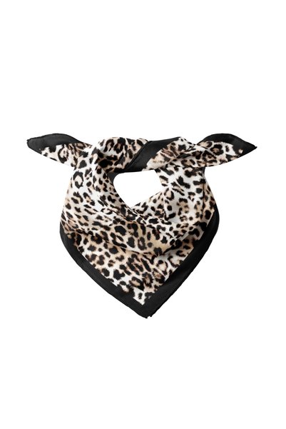 Sultan İpek Leopard Patterned Scarf / Bandana 70X70Cm
