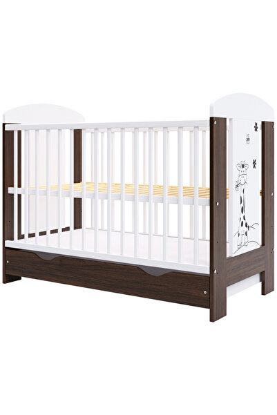 Hubners Patut copii din lemn Calisto Girafa 120x60 cm maro cu sertar
