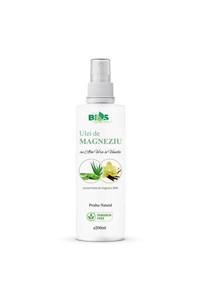 Bios Mineral Plant SPRAY CU Ulei de Magneziu cu Aloe Vera si Vanilie, 200 ml