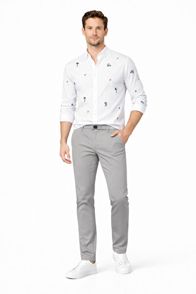 WE&ME Men's Slim Fit Lycra Casual Trousers – Flexible Comfortable Fit