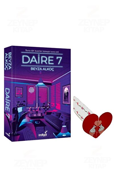 İndigo Kitap Daire7-Karton Kapak-Özel Tasarım Kalp Ayraç Hediyeli