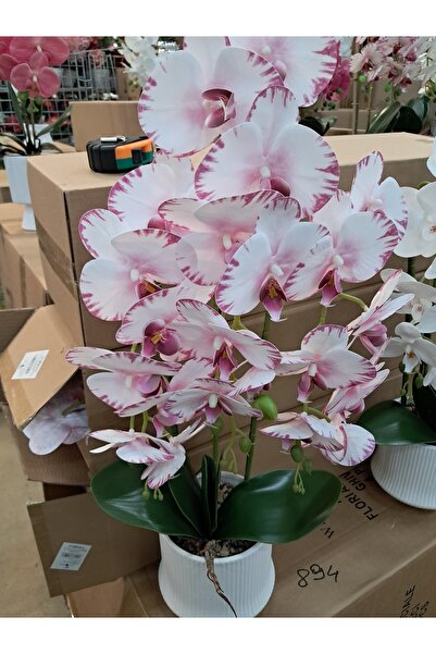 ABAKAN Artificial flowers in ceramic pot orchid wei A-80120