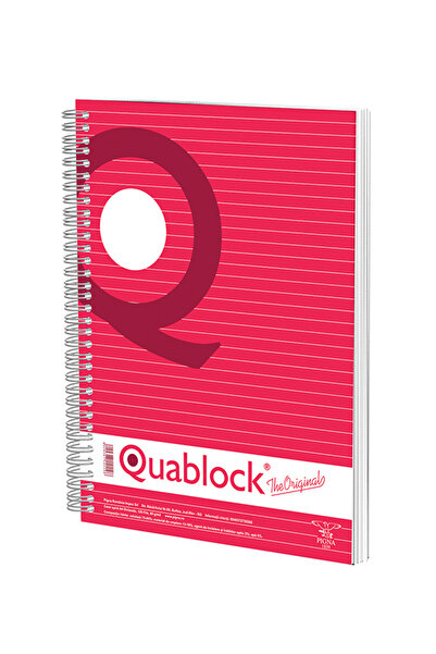 PIGNA Caiet spiralat A4 120 coli cu linii Quablock