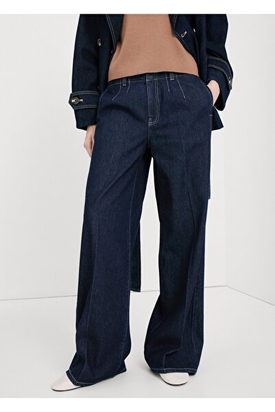MANGO Woman Orta bel wide leg jean pantolon