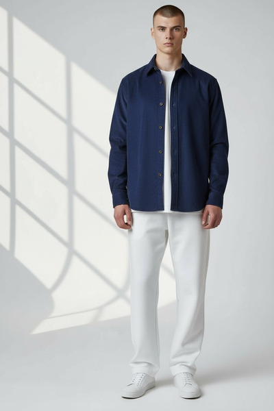 guaress Dar Kesim İnce Fitilli kadife gömlek 2026