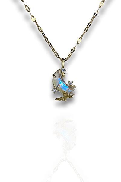 Brethils Crescent Pendant with Butterfly Motif, Does Not Tarnish, Shipped in ...