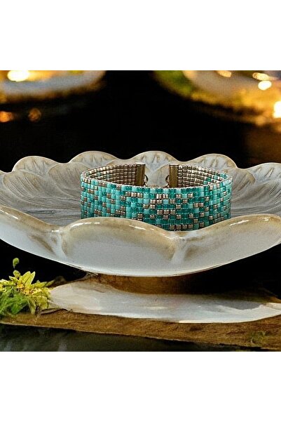 Ezera Ръчно изработена многослойна гривна Darcy в тюркоазено злато