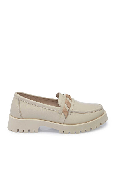 Tergan Bej Hakiki Deri Kadın Loafer - K25I1AY67823-A25