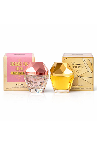 V.V LOVE Set of 2 perfumes Dama de Oro and Trillion, 200 ml