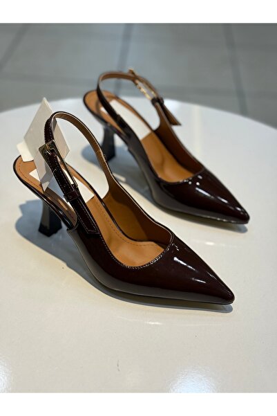 Alphus Serrace Arched Thin Heel Open Back Women's Shoes