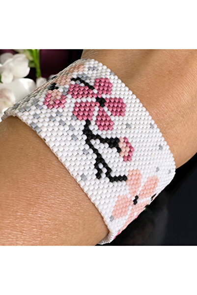 Ezera Armonie în Flori - Brățară Elegantă Lată din Mărgele Miyuki Japoneze - ...