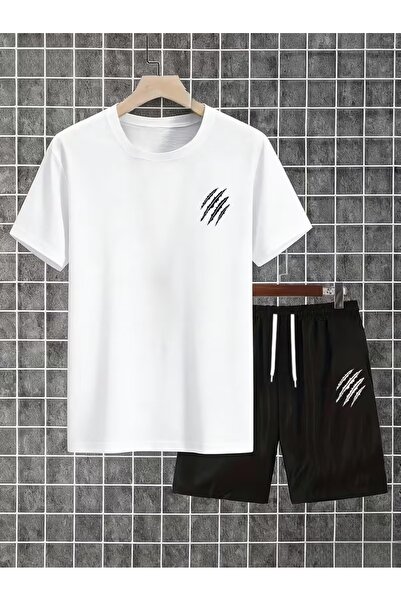 PAVRO Unisex Oversize Σετ Σορτς με Στάμπα, Άνετη Εφαρμογή, Δύο Τεμάχια (Άνω κ...