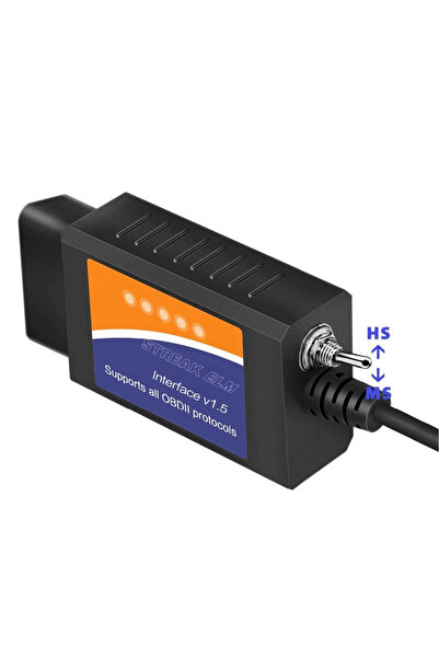 Streak ELM 327 OBD2 USB V1.5 Araç Elm Ios Android Arıza Tespit Cihazı Tam Uyumlu