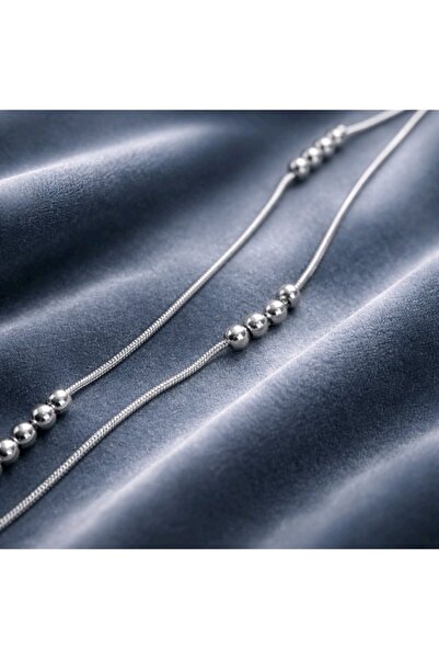 stainless steell Steel Silver 3 Ball Women's Bracelet 17+6 cm