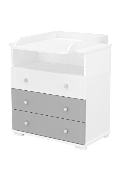 Hubners Comoda de infasat Patrik 80 cm alb grafit