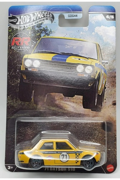 HOT WHEELS Silver Series RR Rally Racers ’71 Datsun 510 Diecast Model Araba