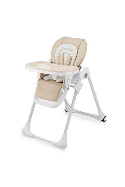 Kinderkraft Scaun de masa tummie, pliabil, beige, varsta de la 6 luni la 3 ani