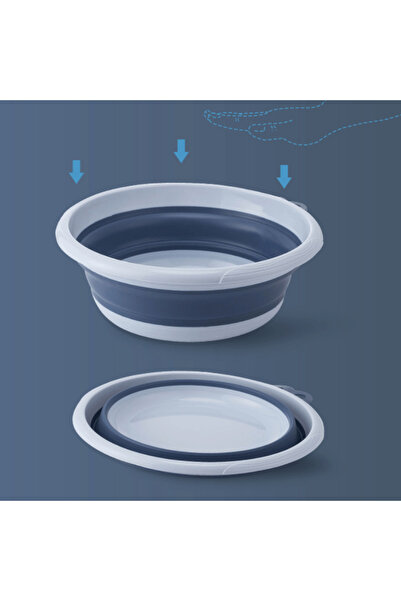 Viyogo Set of 2 foldable basins 6 L/4 L for bathroom, travel, baby, compact, ...