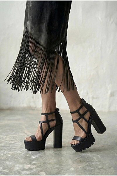 Modanizm Heay Leather Heeled Shoes