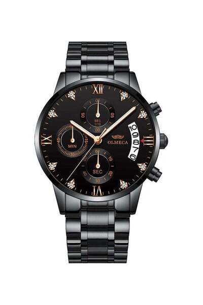 Generic 78M Steel Watch with Quartz Waterproof Nail All Black