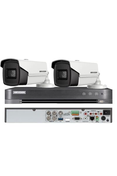 Hikvision Surveillance System 2 Bullet Cameras 8MP