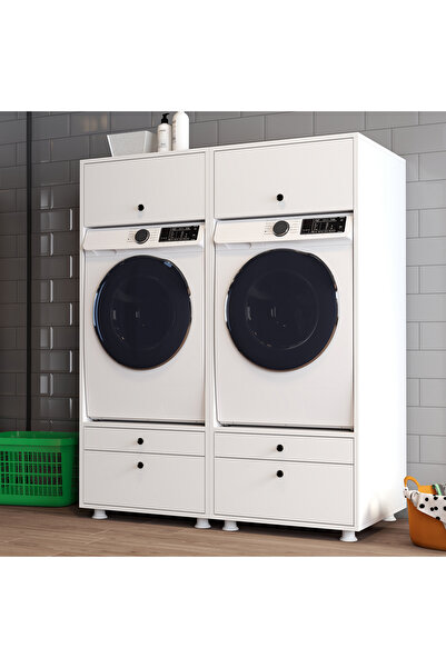 Alfimo Mobilya LOTUS 4 ÇEKMECELİ MAKİNE DOLABI ÇOK AMAÇLI DOLAP BANYO DOLABI ...