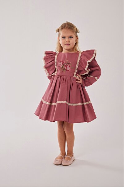 sobekidstore Girl Child Cross-Stitch Handmade Embroidery Dress Holiday Specia...