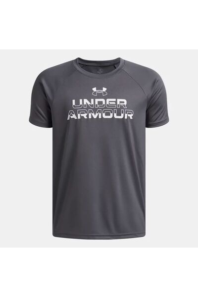 Under Armour Ua Tech Split Wordmark Gray Men's Short-Sleeve T-Shirt