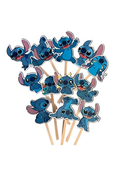 DecoParty Set toppere Stitch pentru tort - Set, 12 Figurine carton