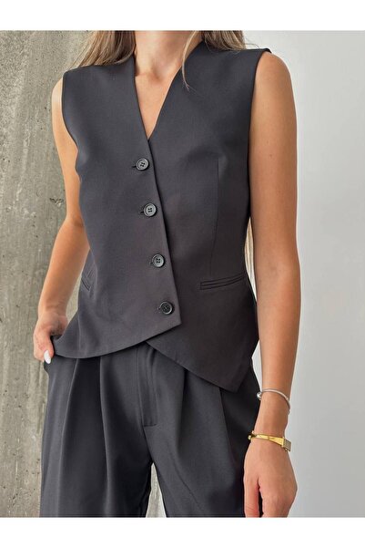 Chef d'atelier Women's Design Cross Button Vest