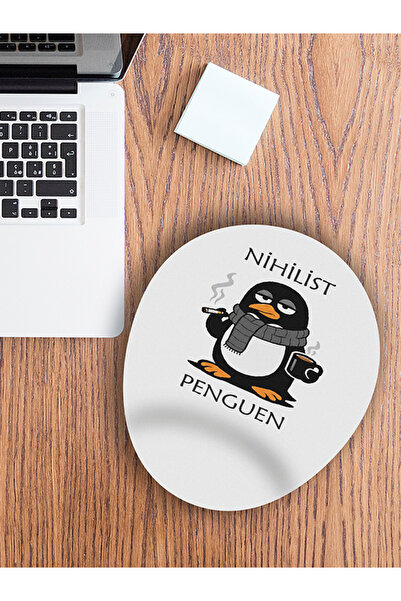 Ormira Konsept لوحة ماوس مكتوبة عليها Nihilist Penguin