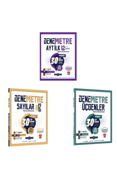 Orijinal Yayınları TYT Sayılar , Üçgenler Denemetre 30 lu ve AYT İLK 12 Konu ...