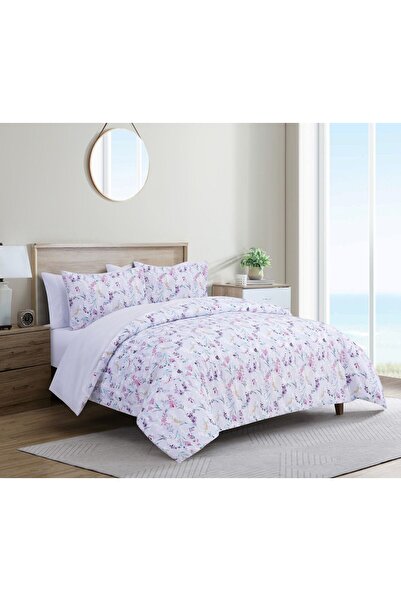 Orange Bed & Bath PASTEL BLOOM SPRIGS | 4-Piece Single Duvet Set