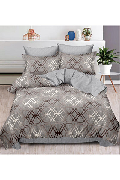 Inovius Lenjerie de Pat, Bumbac Finet, 6 Piese, Pat Dublu - SIPRR60-417