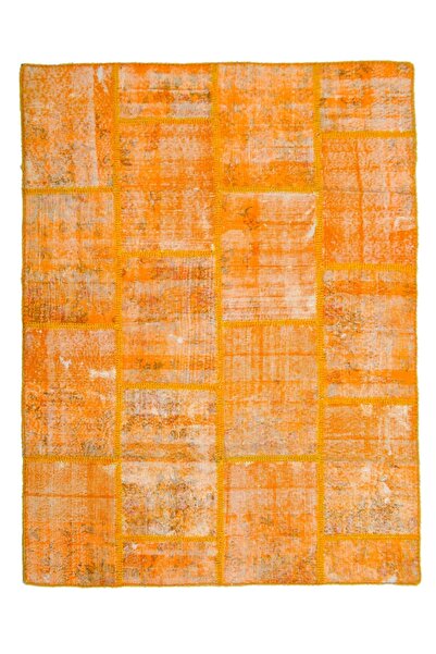 KilimCo. Patchwork Turuncu Renk El Dokuma Halı 138x181 cm (2.5 m²)