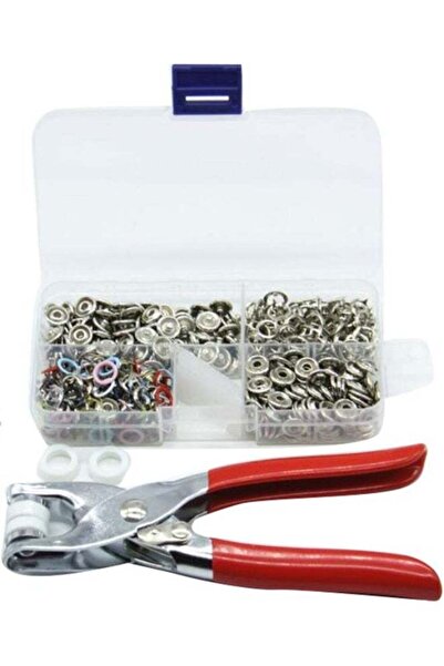 Generic 110-Piece Round Metal Ring Button Set With Fastener Installation Tool...