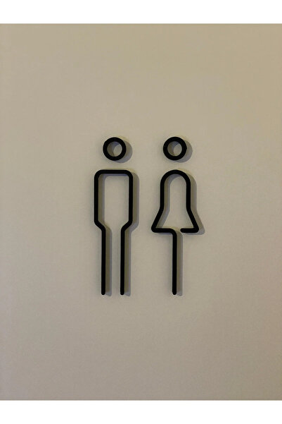 Ela Crafts Wc Door Sign – Men's and Women's Restroom Sign Door Decoration