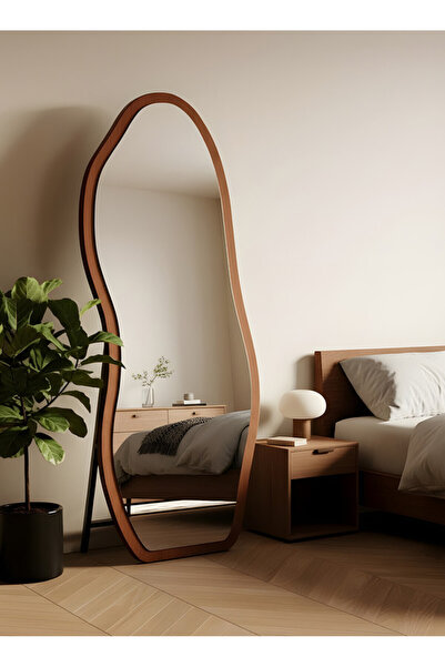 M SMART Large Mirror With Elegant Design170x60cm-full Length Mirror With Waln...