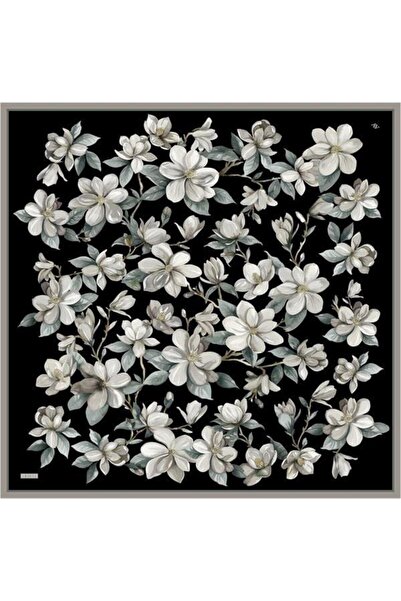 Armine Eșarfă de mătase Vara 2026 - 9524-05 Black Stone Sura