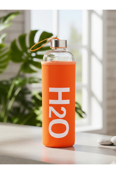 Tohana H2O Pastel Color Glass Flask with Case 1000 ml