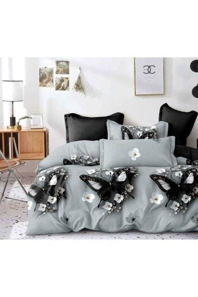 Inovius Lenjerie de Pat Bumbac Finet, 6 Piese, Pat Dublu - GR-443